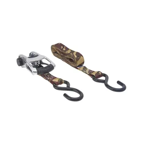 Ratchet Tie Down Strap 1" W X 12 ft. L Camo 550 lb Camo Pair