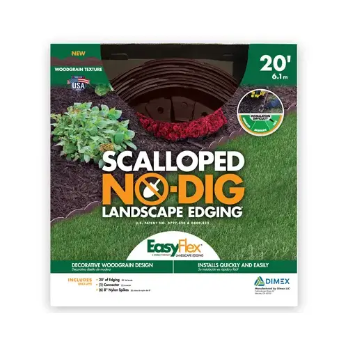 EasyFlex 3210BRE-20-3-XCP3 Landscape Edging Kit Plastic Brown Brown - pack of 3