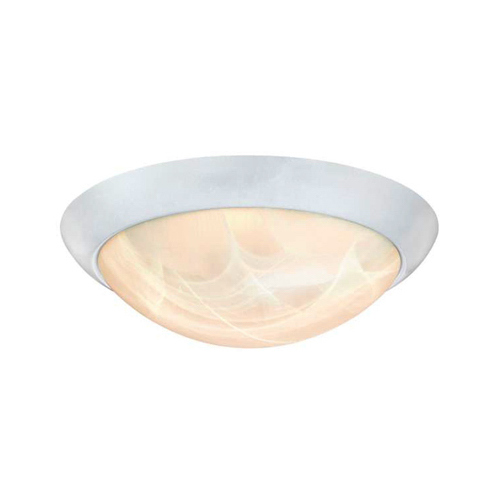 Flush Mount Ceiling Fixture, LED Lamp, 1000 Lumens Lumens, 3000 K Color Temp, White Fixture Polished