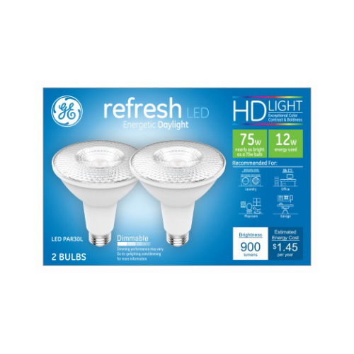 LED Light Bulb Refresh HD PAR 30L E26 (Medium) Daylight 75 Watt Equivalence Frosted Pair