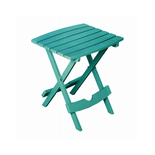 Adams 8510-94-3937 Side Table Quik-Fold Teal Rectangular Resin Folding Teal