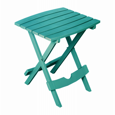 Adams 8510-94-3937 Side Table Quik-Fold Teal Rectangular Resin Folding Teal