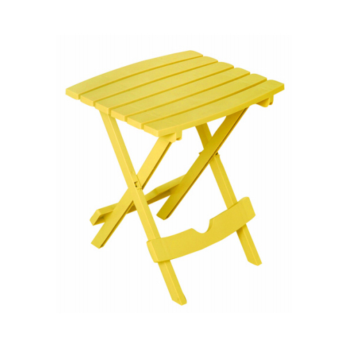 Side Table Quik-Fold Yellow Rectangular Resin Folding Yellow