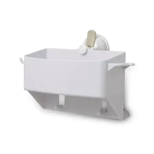 Caddy/Razor/Toothbrush Holder Bright White Plastic Bright