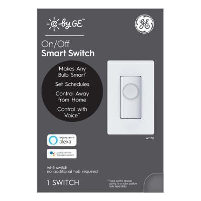 C by GE 93105002 Switch Single Pole or 3-way Smart White White