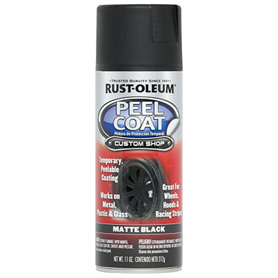 Rust-Oleum 276779 Spray Paint Peel Coat Matte Black 11 oz Black