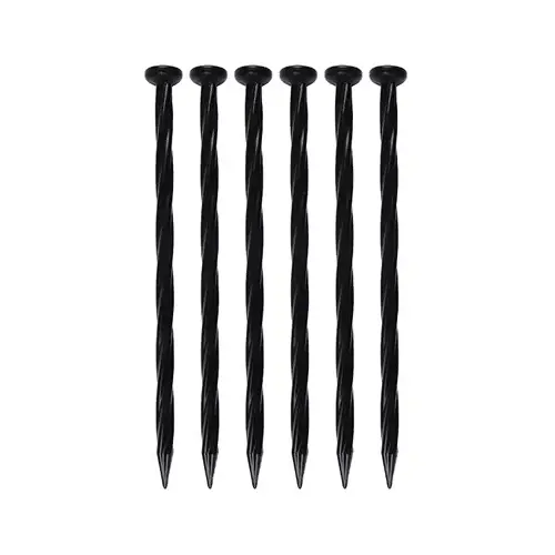 Dimex 1984-18 Anchoring Spike, Heavy-Duty, 8 in L, Nylon, Spiral Shank Black - pack of 6