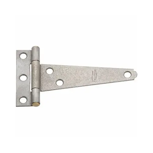 T-Hinge, 2-1/2 in W Frame Leaf, 4 in H Frame Leaf, Steel, Galvanized, 8 lb Pair Silver