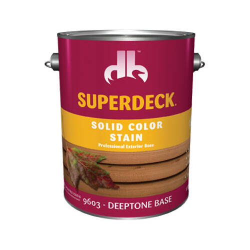 Superdeck DB0096034-16 Wood Stain Solid Flat Deeptone Base Deep Base Acrylic Latex 1 gal Deeptone Base