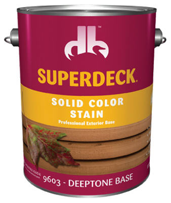 Superdeck DB0096034-16 Wood Stain Solid Flat Deeptone Base Deep Base Acrylic Latex 1 gal Deeptone Base