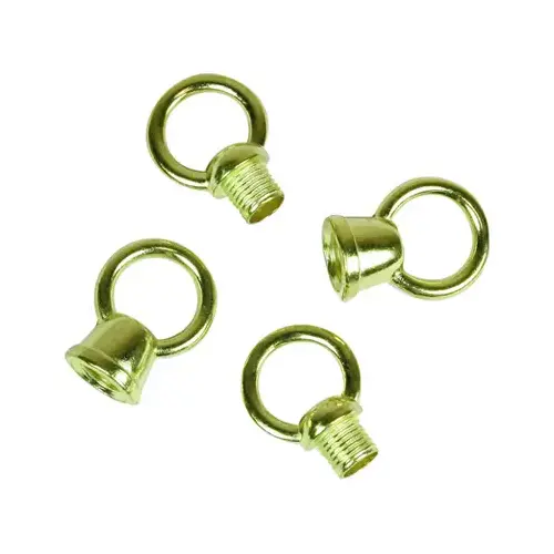 Swag Hook Ceiling Male & Female Loop, 1 x 1/8-In. IP    Pair Brass