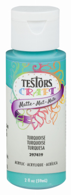 Testors 297419 Craft Paint, Matte, Turquoise, 2 oz, Bottle