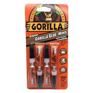 Gorilla Original Gorilla Glue, Waterproof Polyurethane Glue, 4 Ounce  Bottle, Brown, (Pack of 2)