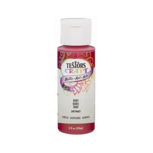 Craft Paint, Matte, Ruby, 2 oz, Bottle