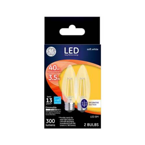 LED Bulb Blunt Tip E26 (Medium) Soft White 40 Watt Equivalence Clear