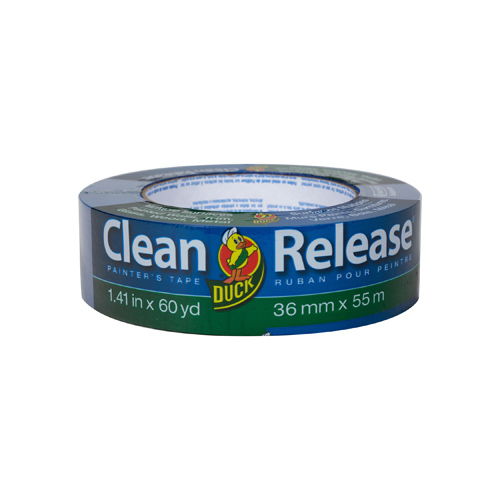 DUCK 240194 Clean Release Painter's Tape, 60 yd L, 1.41 in W, Blue