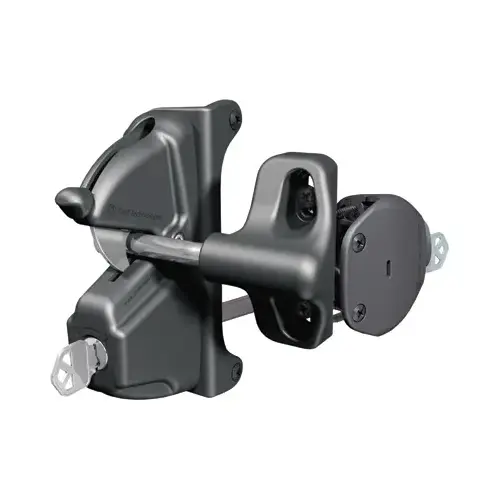 Gate Latch 1" H X 5.4" W Polymer Automatic Black - pack of 2