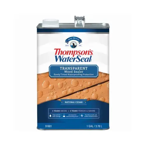Thompson's Waterseal TH.091601-16 Waterproofing Stain, Transparent, Natural Cedar, 1-Gallon