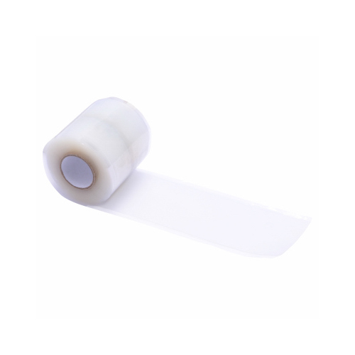 Pipe Wrap, 10 ft L, 2 in W, 0.02 in Thick, Silicone White