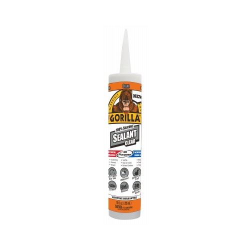 Gorilla 108311 8050002 Silicone Sealant, Clear, 1 days Curing, 40 to