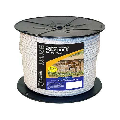 Rope 6" D X 600" L White Twisted Poly White