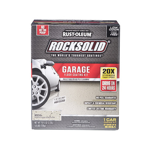 Rust-Oleum 60009 Garage Floor Coating Kit RockSolid Mocha Epoxy 76 oz Mocha