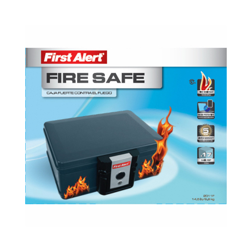 Fireproof Safe 0.17 ft Key Lock Gray Gray