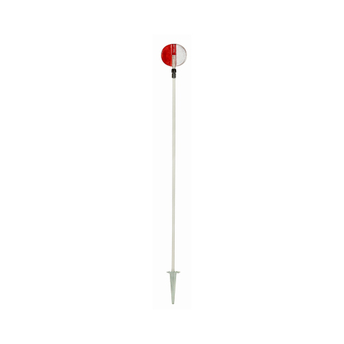 Driveway Marker 72" Round Red/White Red/White - pack of 10