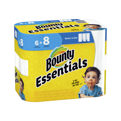 Paper Towels Essentials Select-A-Size 83 sheet 2 ply White