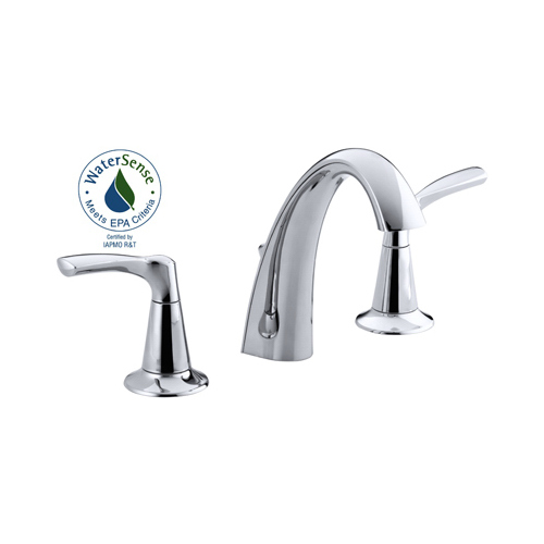 Kohler R37026-4D1-CP Widespread Bathroom Sink Faucet Mistos Polished Chrome 8" to 16" Polished Chrome