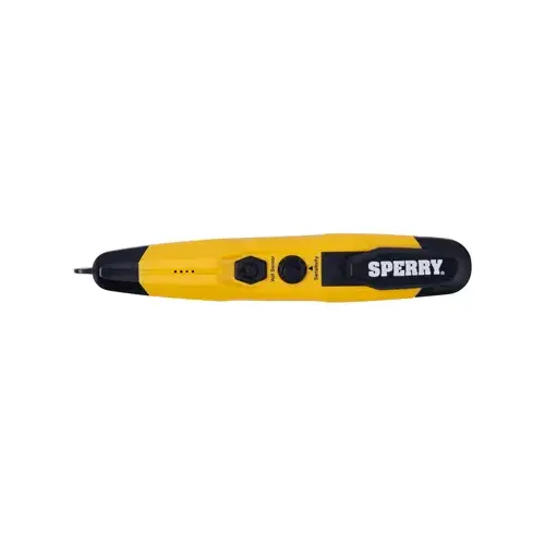Detector with Flashlight, LED Display, Functions: AC Voltage, Yellow - pack of 5