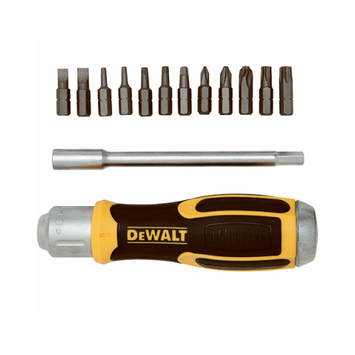 Ratcheting Screwdriver Assorted Black/Yellow