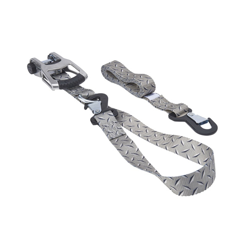 Tie Down w/Ratchet 1.25" W X 8 ft. L Gray 1000 lb Gray Pair