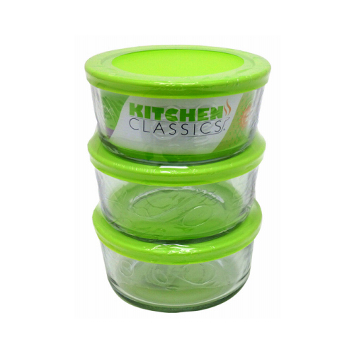 Kitchen Classics 195-10825LIB-XCP3 Food Storage Container Set 4 cups Clear Clear - pack of 3
