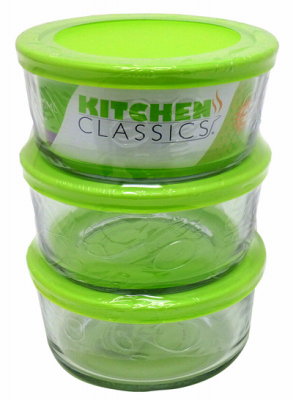 Kitchen Classics 195-10825LIB Food Storage Container Set 4 cups Clear Clear