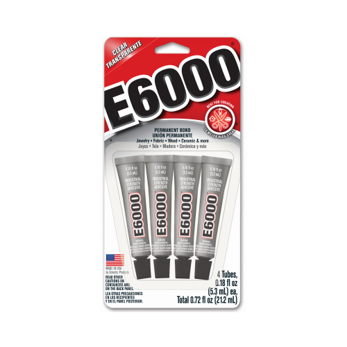 E6000 5510310 Industrial Grade Adhesive High Strength 4 pk Clear