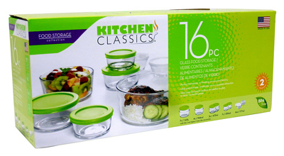 Kitchen Classics 195-92206LIB Food Storage Container Set Clear Clear