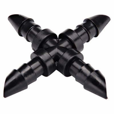 Raindrip R399CT Drip Irrigation Cross 1/4" Barbed Black