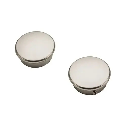 National Hardware S822-089 Closet Rod End Caps 1.31" D Satin Nickel Metal Satin Nickel Pair