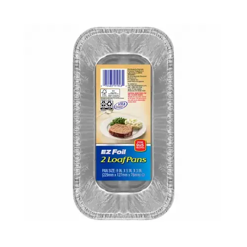 EZ Foil Z91943-XCP12 Loaf Pan 5" W X 9" L Silver Silver - pack of 12