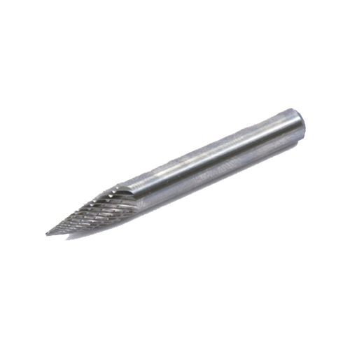 Burr, 1/4 in Dia Cutting, 1/4 in Shank, Tree Pointed Shank, Tungsten Carbide Cutting Edge