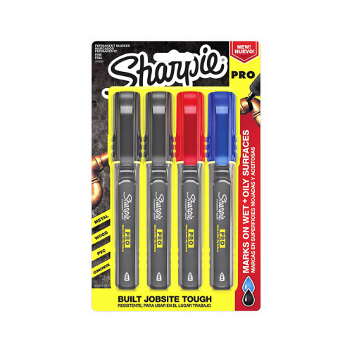 Permanent Marker PRO Assorted Fine Tip - pack of 6