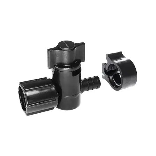 Manifold Valve, 1/2 x 1/2 in Connection, PEX x FPT, 100 psi Pressure, Polysulfone Body Pair Black