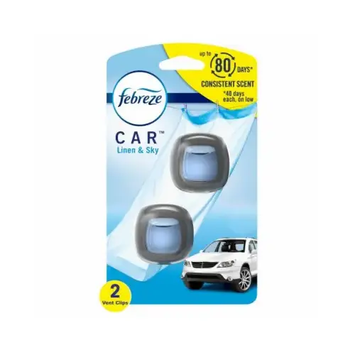 Car Air Freshener Linen and Sky Scent 0.06 oz Liquid Pair