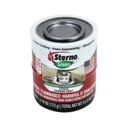 STERNO 20366-XCP8 Canned Chafing Fuel Ethanol Gel 12.2 oz Multicolore - 2 per pack x8 packs