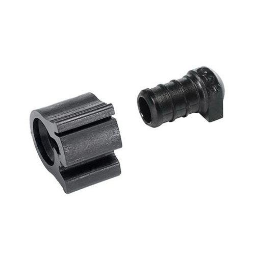 Plug with Clamps PEXLock 1/2" PEX X 1/2" D PEX Pair Black