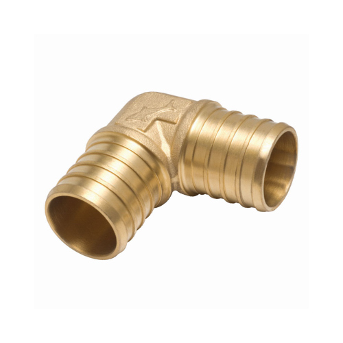 90 Degree Elbow 1" Barb X 1" D Barb Brass