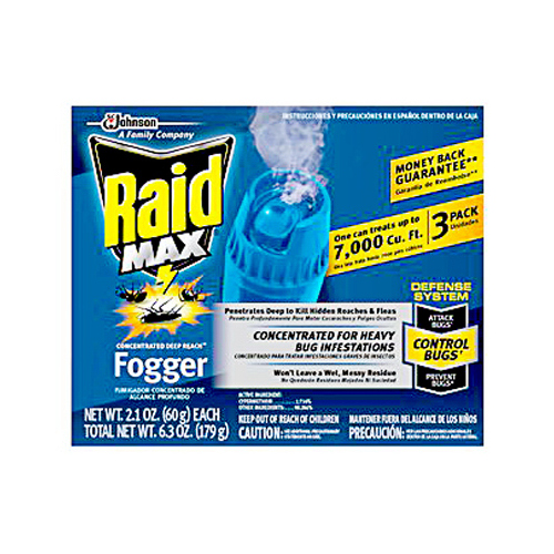 Raid Max 12565 DEEP REACH Fogger, 875 sq-ft Coverage Area, Clear - pack of 3