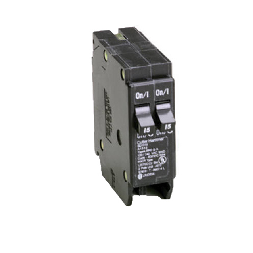 Circuit Breaker, Duplex, Type BR, 20 A, 2 -Pole, 120/240 V, Plug Mounting