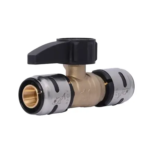 Ball Valve, 3/4 in Connection, Push, 160 psi Pressure, Brass Body